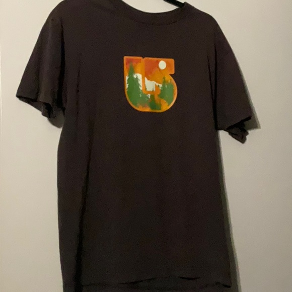 Vintage Burton Brown & Orange Graphic T-shirt Snowboarding - Picture 1 of 8